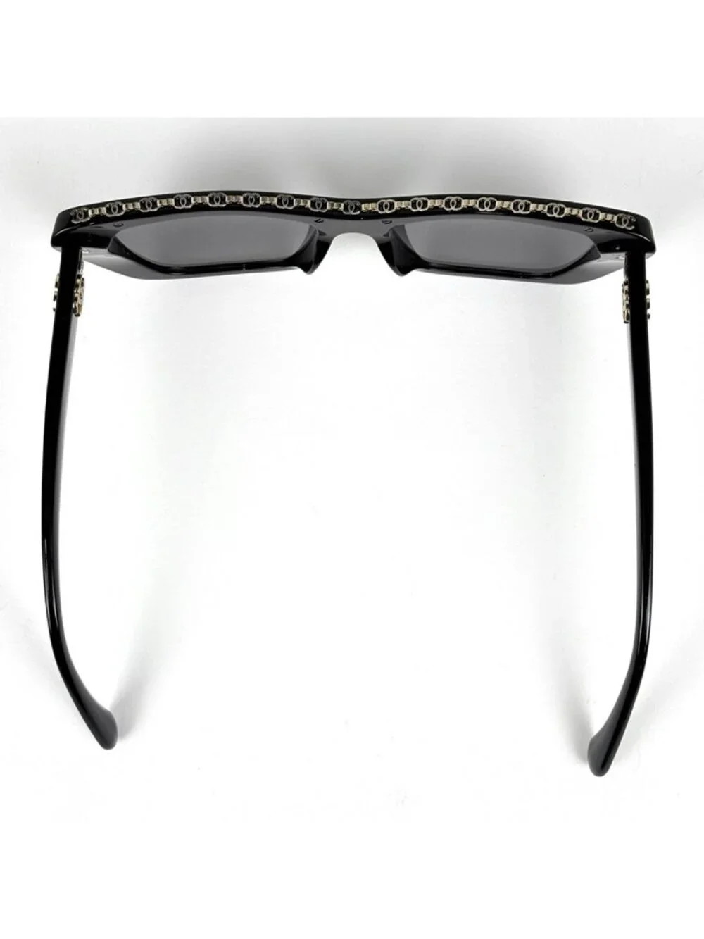Chanel Butterfly Shape Sunglasses CC Logo Acetate Black Eyewear